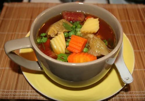 Enjoy the taste of vegetable soup