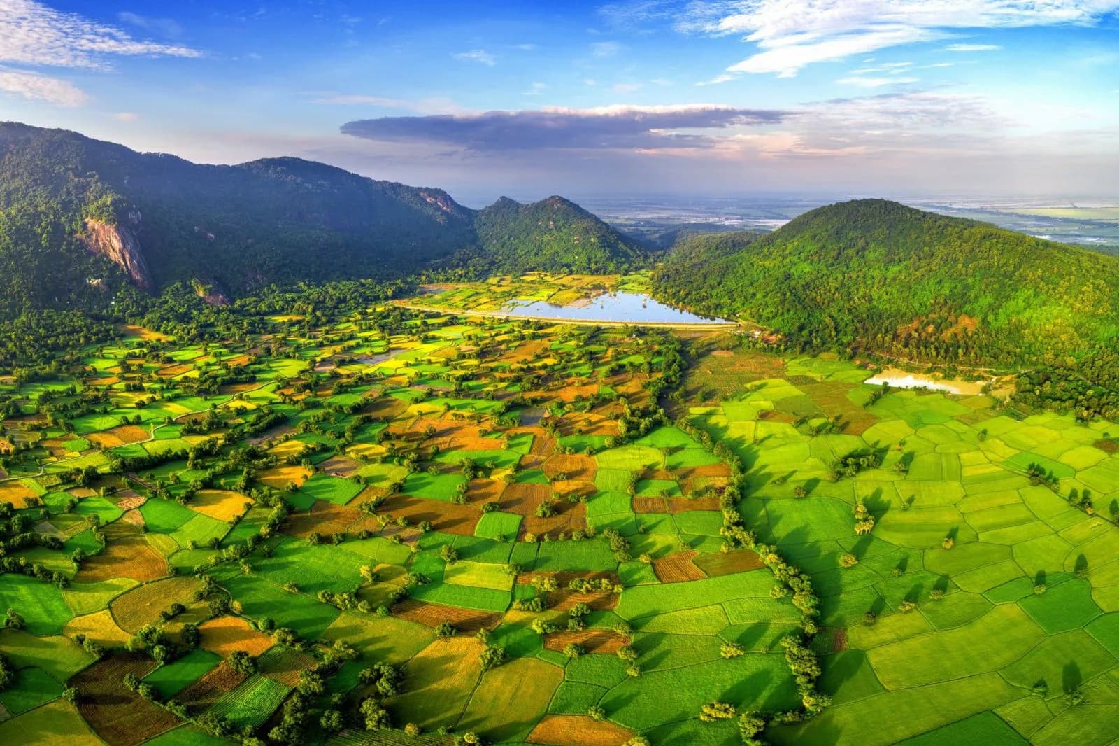 The green beauty of Ta Pa fields, An Giang
