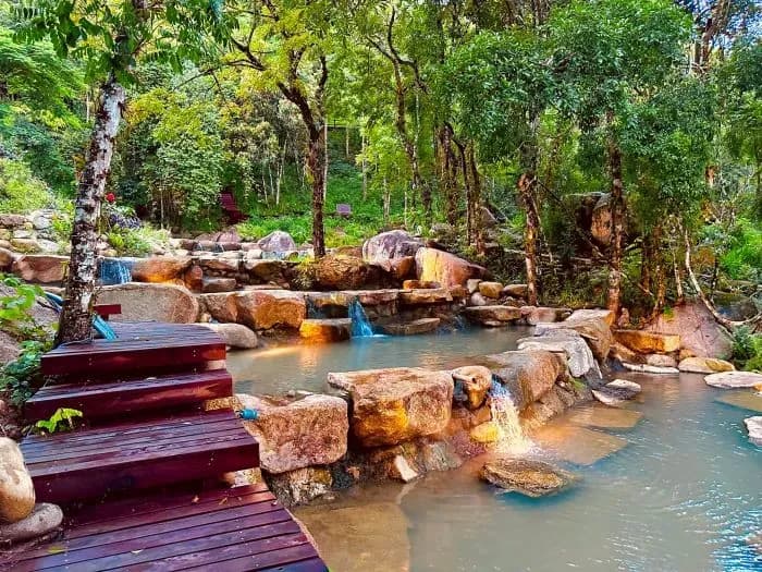 Legend of Daana hot mineral spring in the middle of Dam Rong green forest