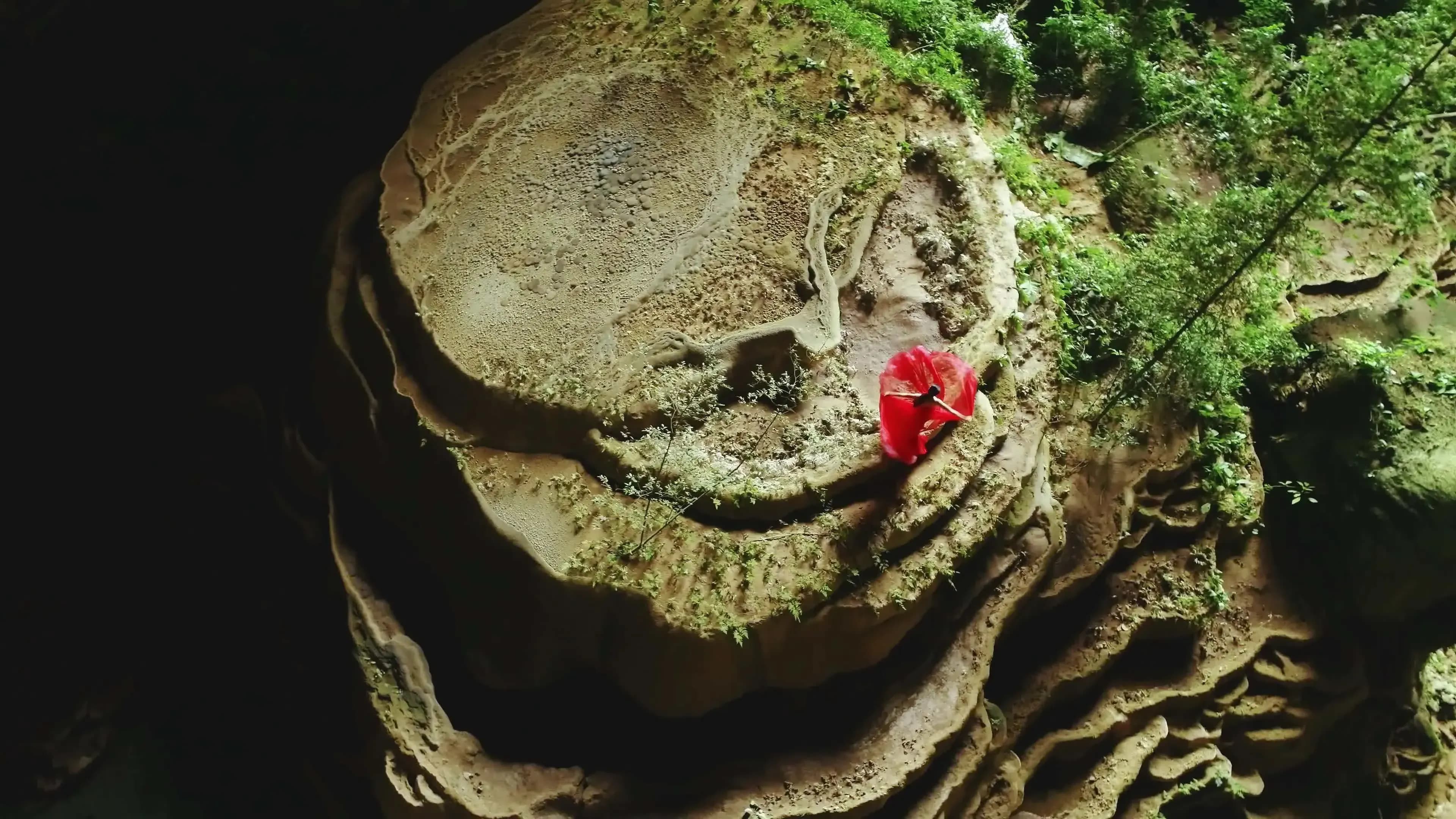 Runner-up Vu Hoang My visits a cave in Quang Binh